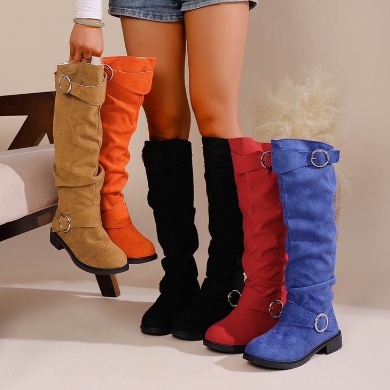 Knee High Boots Women - Kowbojki w stylu vintage, do kolan,
